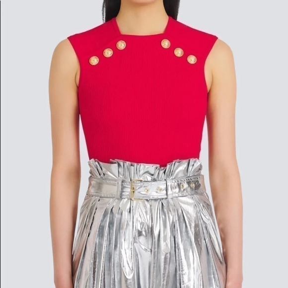 Balmain Knit top with gold-tone buttons - Picture 1 of 12